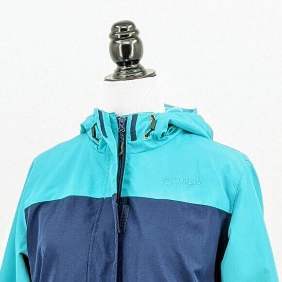 Magellan Outdoors Hoodie Jacket Women's Medium Blue Full Zip Long Sleeve - Picture 5 of 9